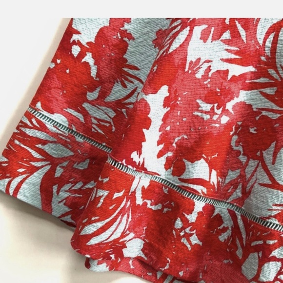 Banana Republic Red Candy Floral Skater Mini Skirt - Picture 5 of 11